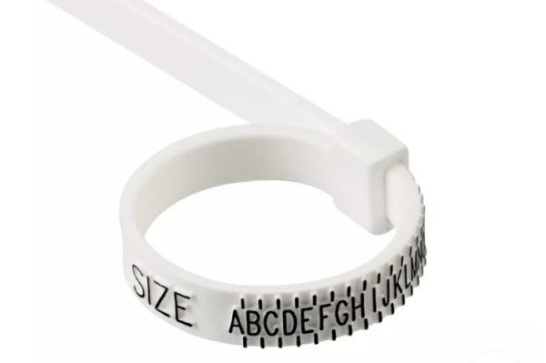 Ring sizer, showing UK ring sizes, shown as letters of the alphabet