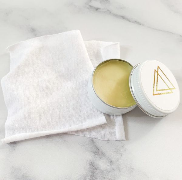 Product care package, content shot of lint free cloths and organic beeswax polish