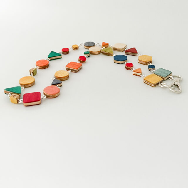 Collezione XXIII Multi Coloured Dreams Necklace on white background.