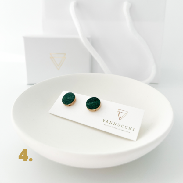 Collezione XXIII Multicoloured Dreams Studs. Option 4. Dark Green Large Circles